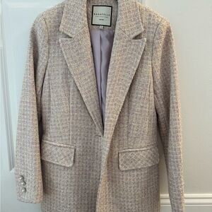 Bagatelle Women's Textured Blazer - pink and Lavender